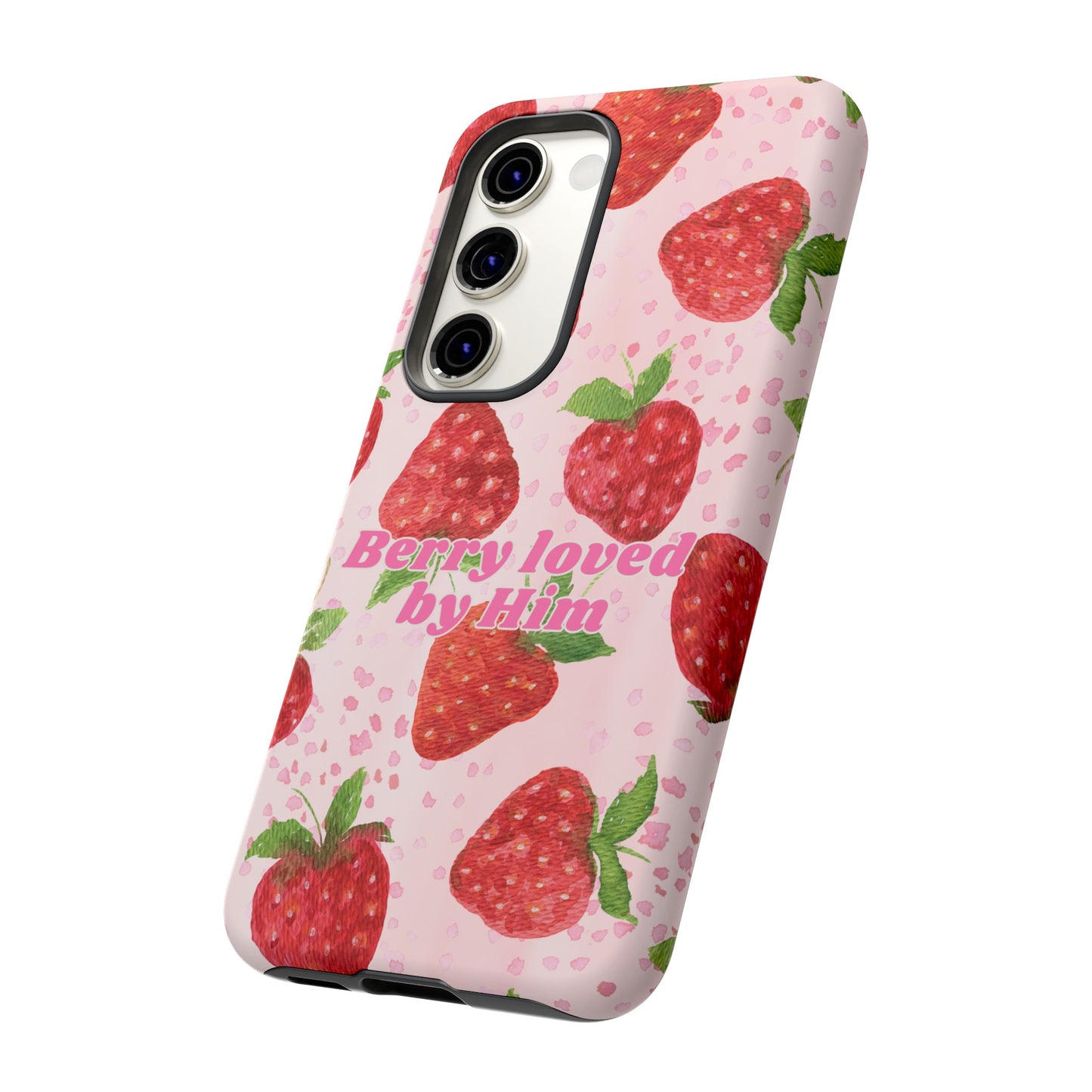 Berry Loved By Him Strawberry Phone Case