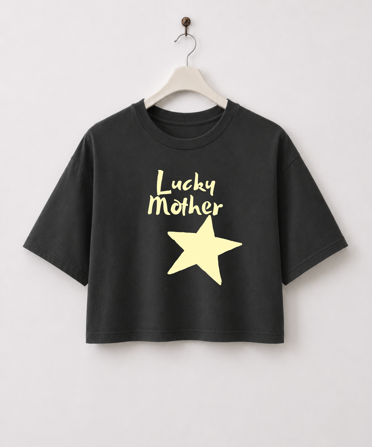 Lucky Mother Retro Star Cropped Tee