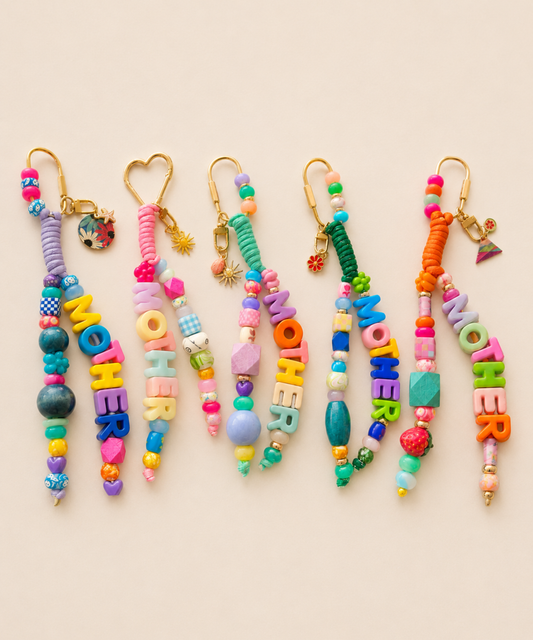 Colorful MOTHER Beaded Keychain & Bag Charm