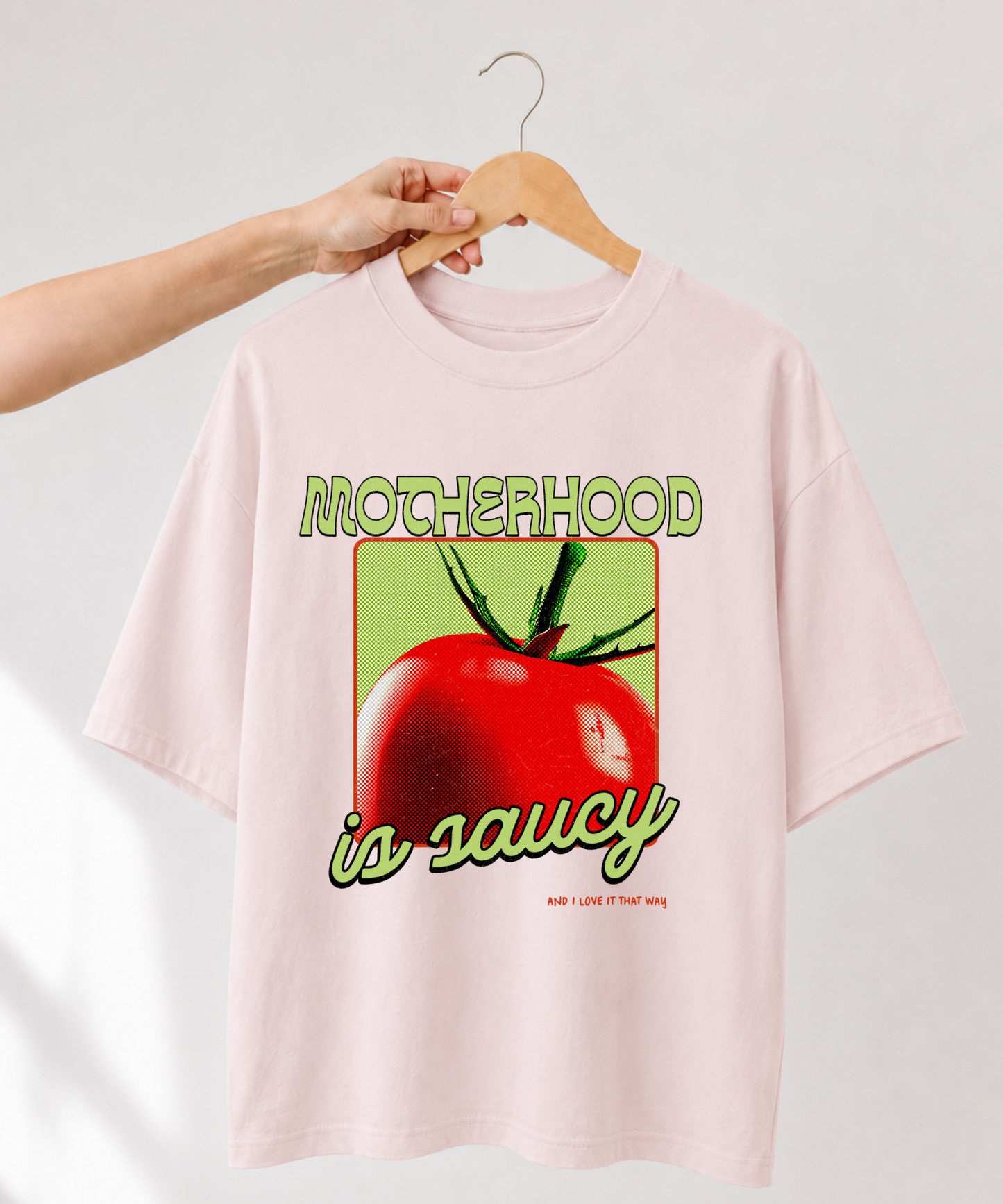 Motherhood Is Saucy Retro Tomato Tee