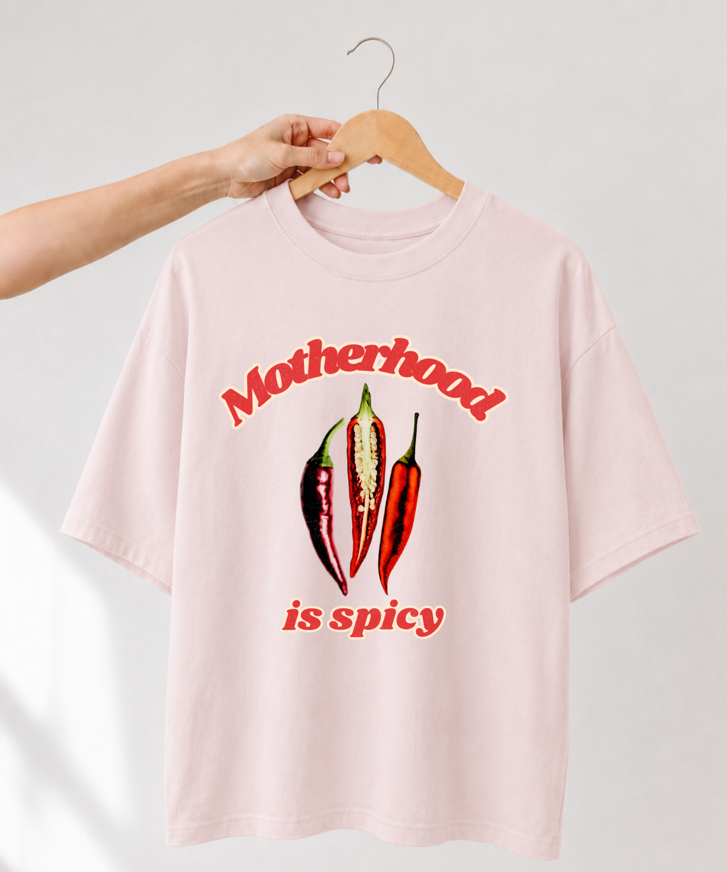 Motherhood Is Spicy Retro Chili Pepper Tee