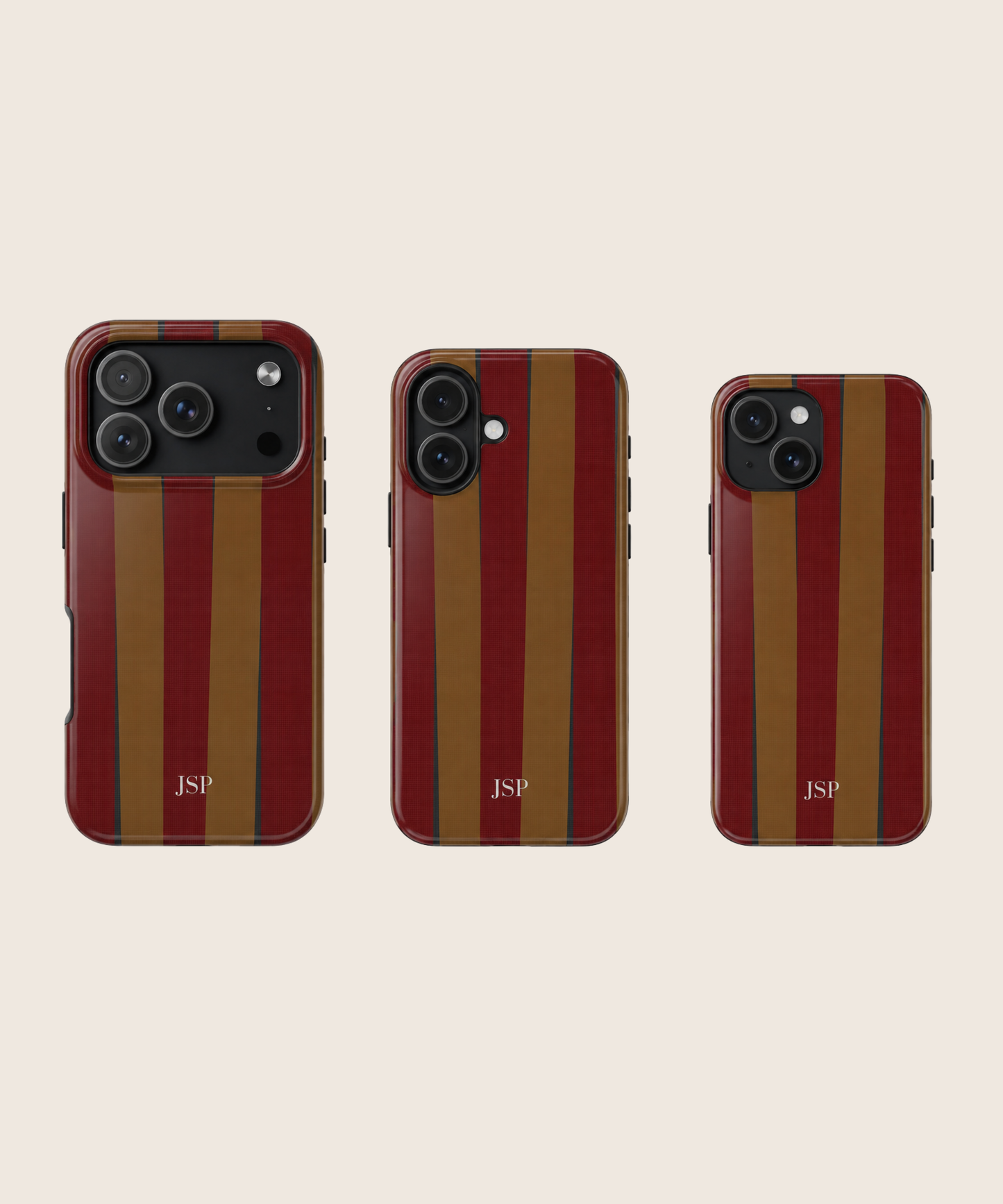 Personalized Monogram Striped Case