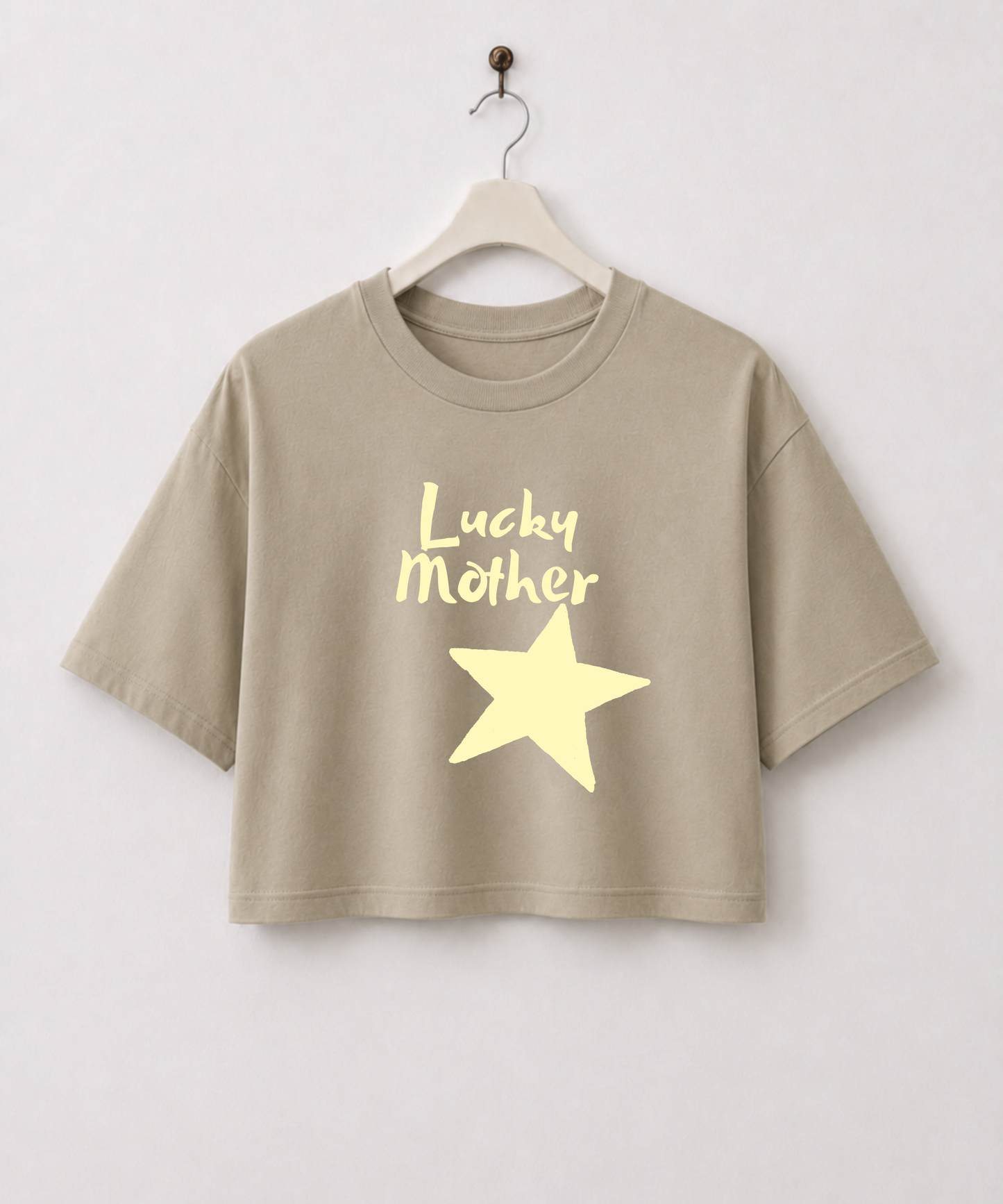 Lucky Mother Retro Star Cropped Tee