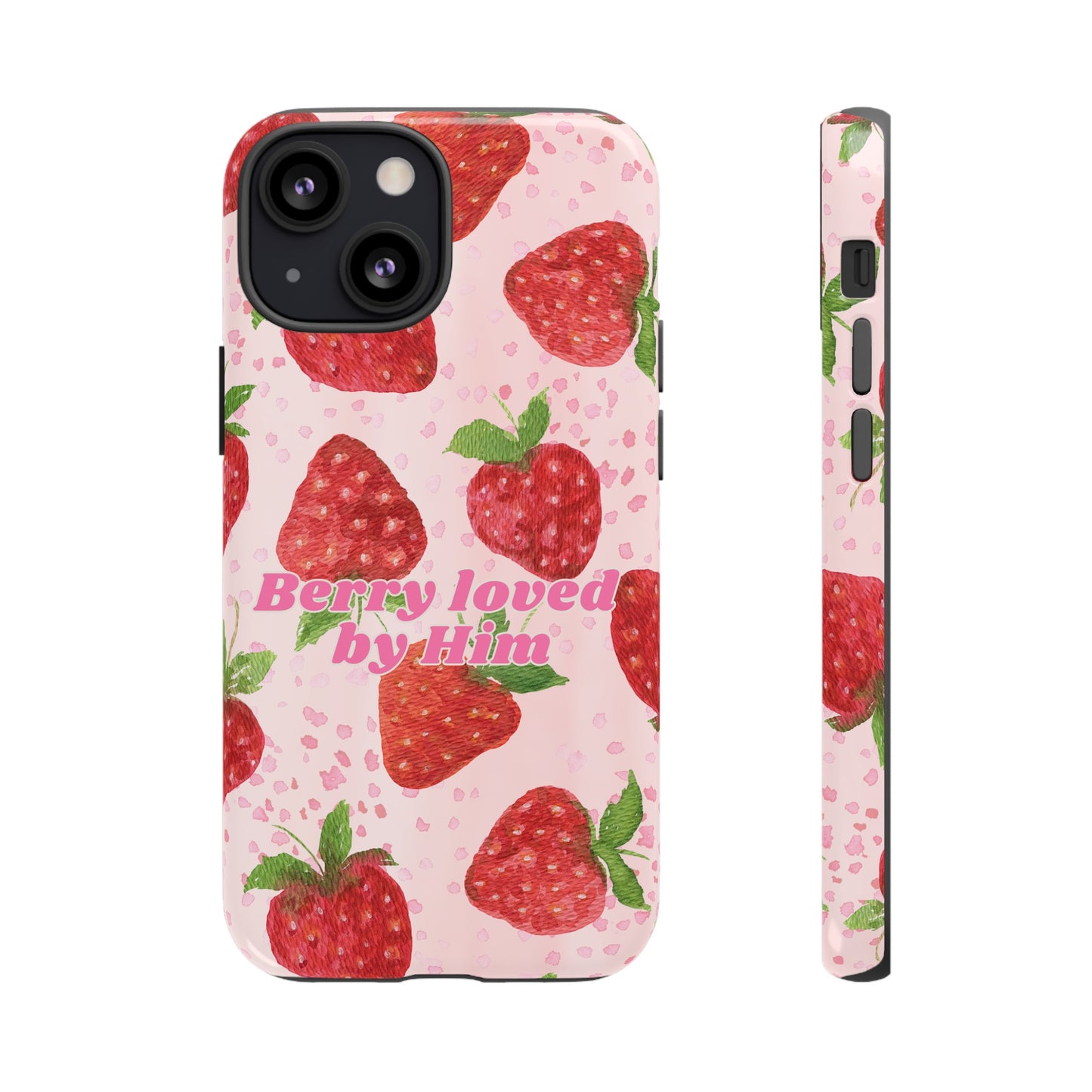 Berry Loved By Him Strawberry Phone Case