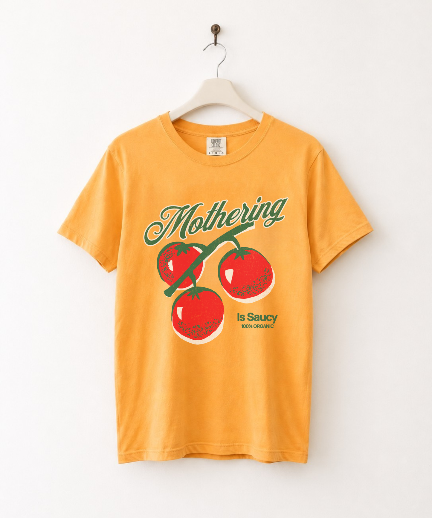Mothering Is Saucy Tomato Graphic Tee