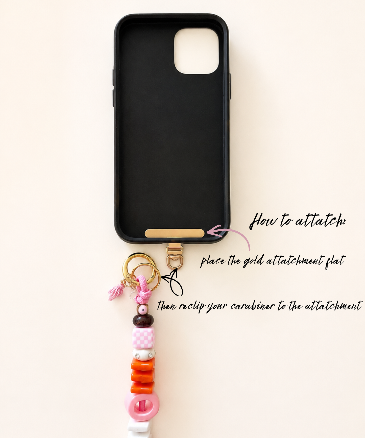 Colorful MOM Beaded Phone Wrislet
