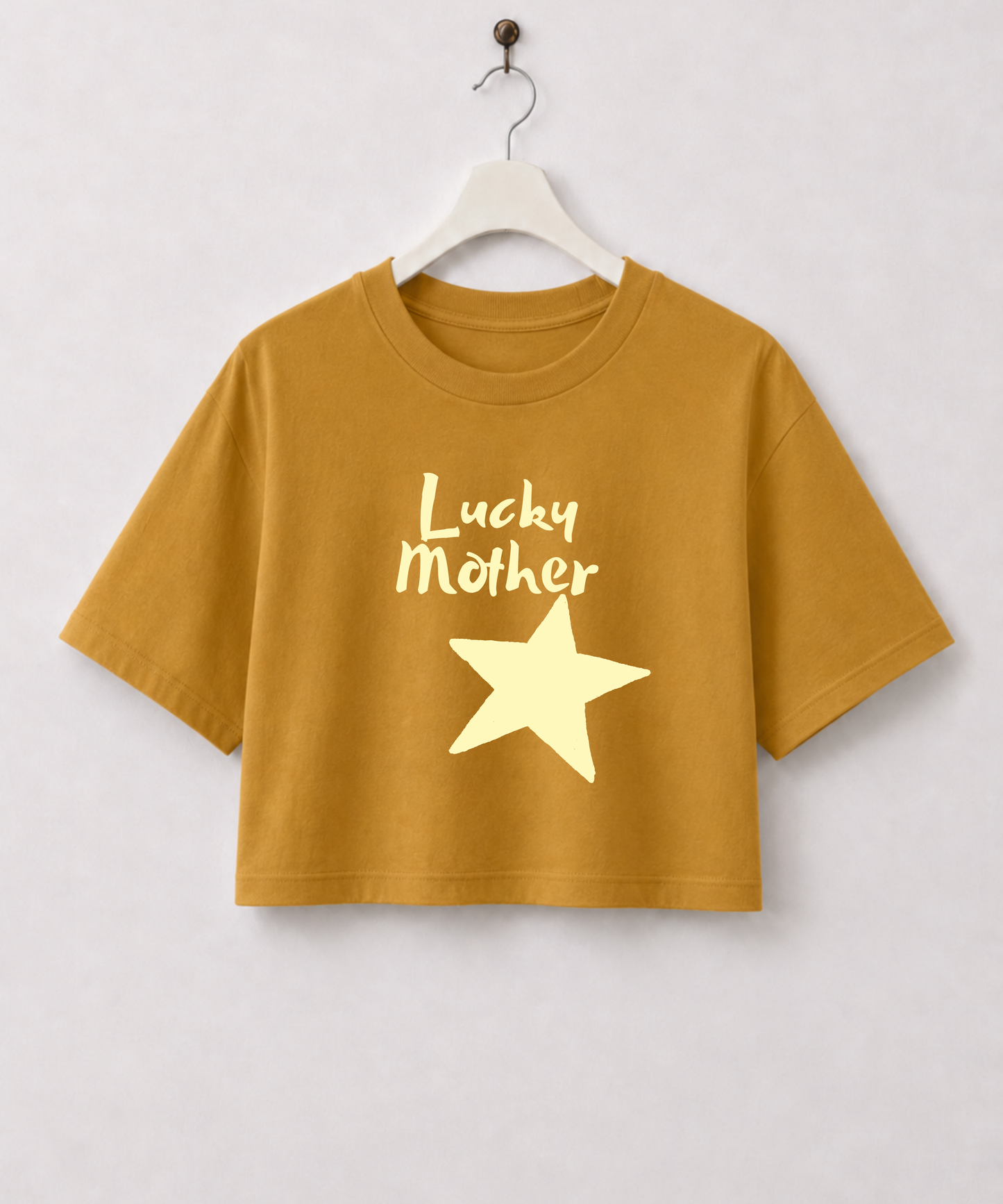 Lucky Mother Retro Star Cropped Tee