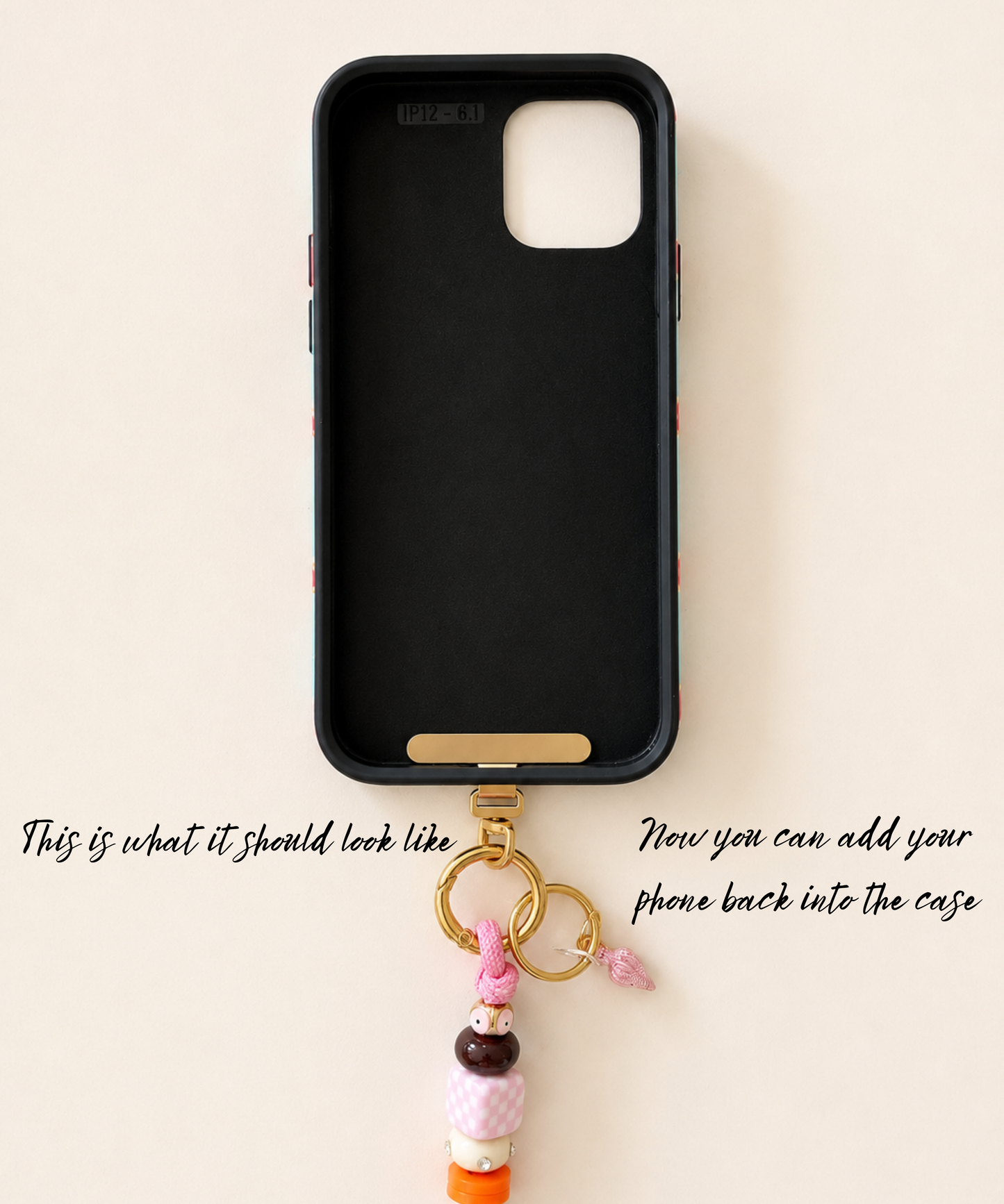 Colorful MOM Beaded Phone Wrislet