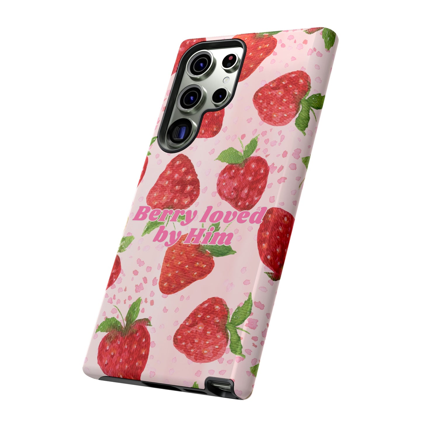 Berry Loved By Him Strawberry Phone Case