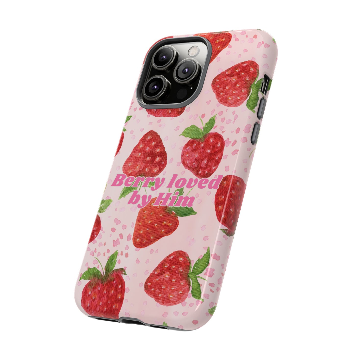 Berry Loved By Him Strawberry Phone Case