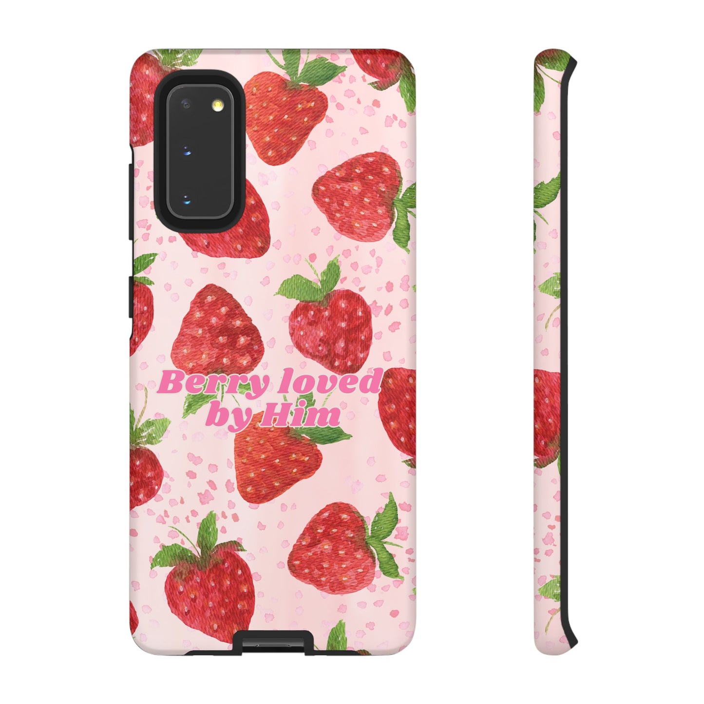 Berry Loved By Him Strawberry Phone Case