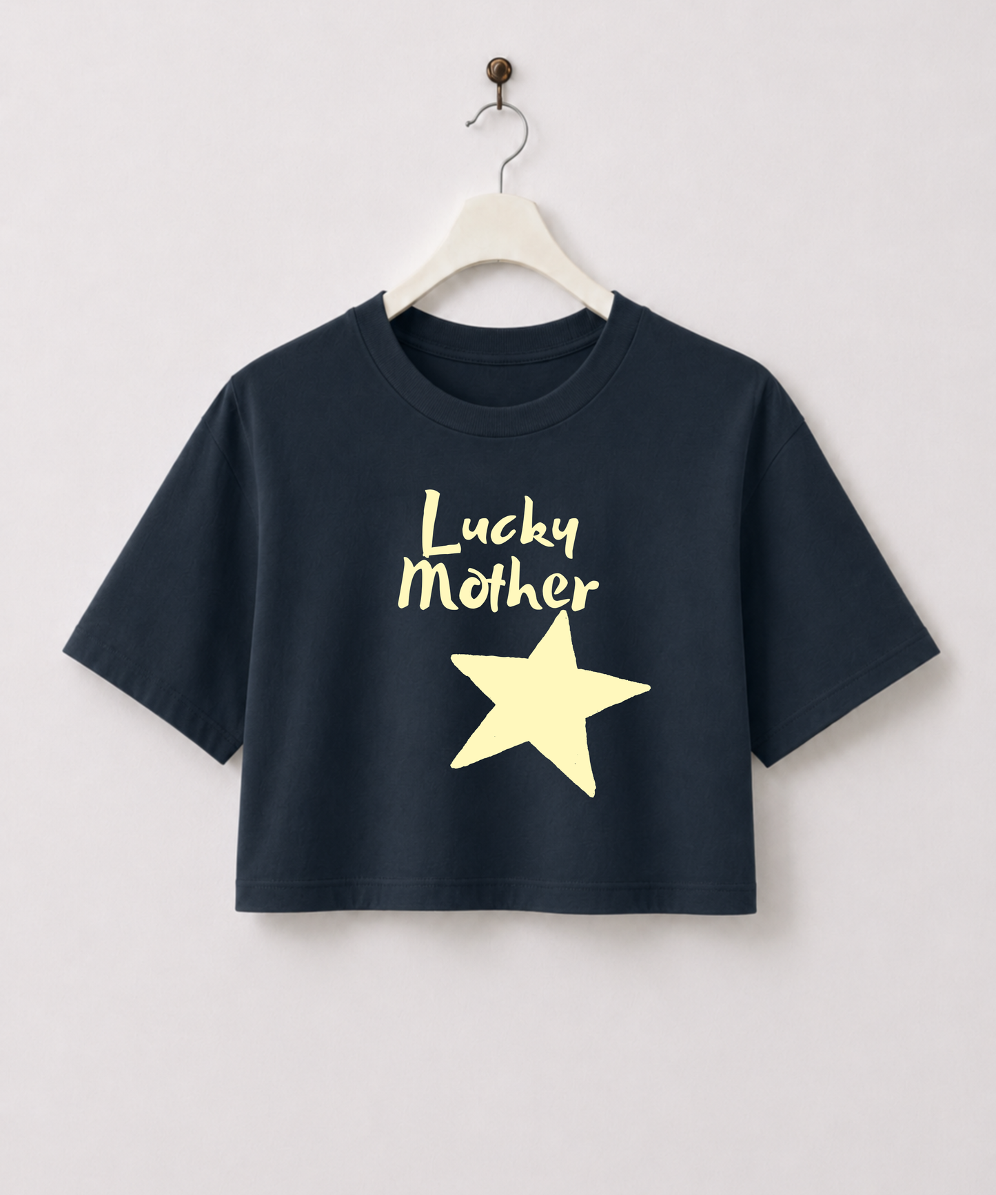 Lucky Mother Retro Star Cropped Tee