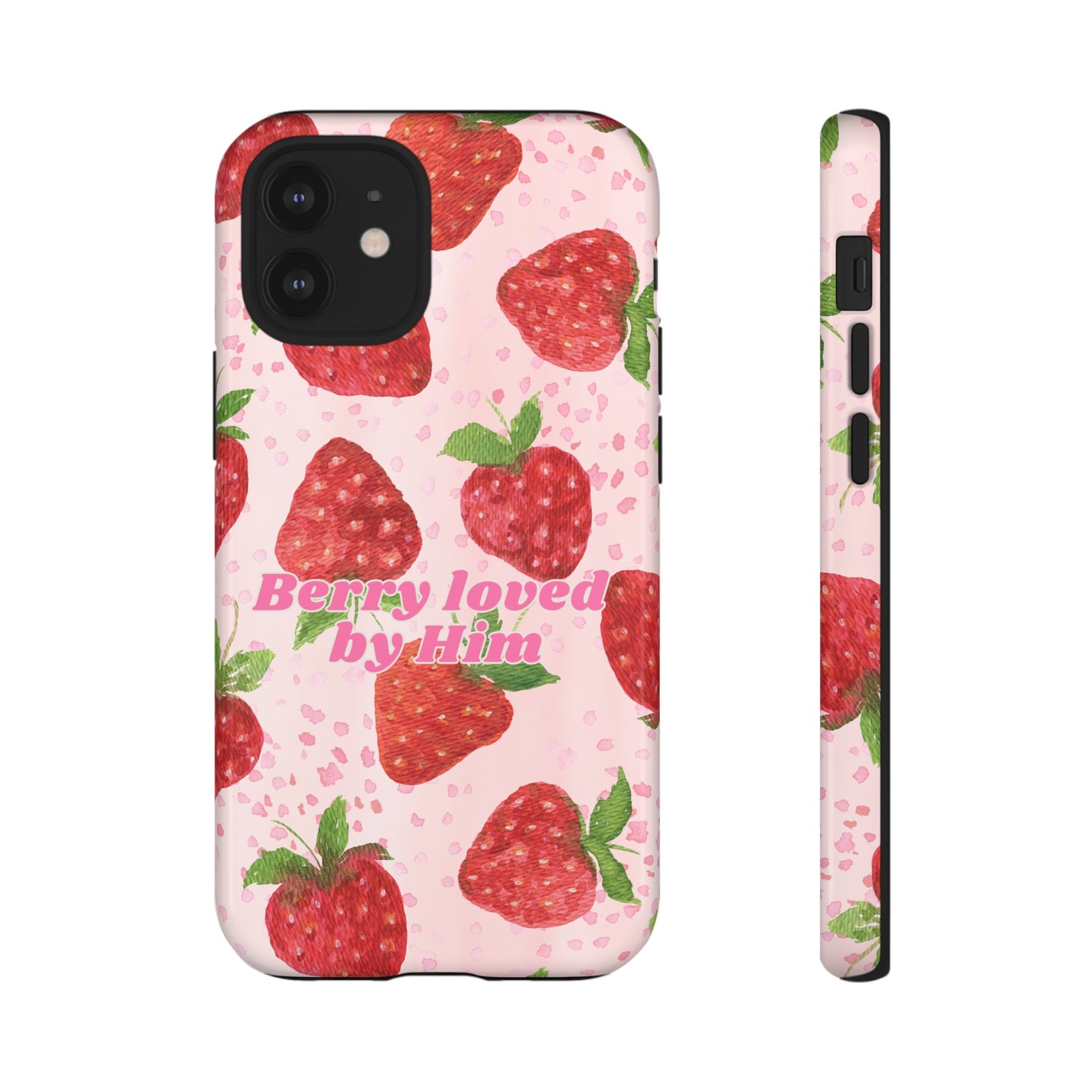 Berry Loved By Him Strawberry Phone Case