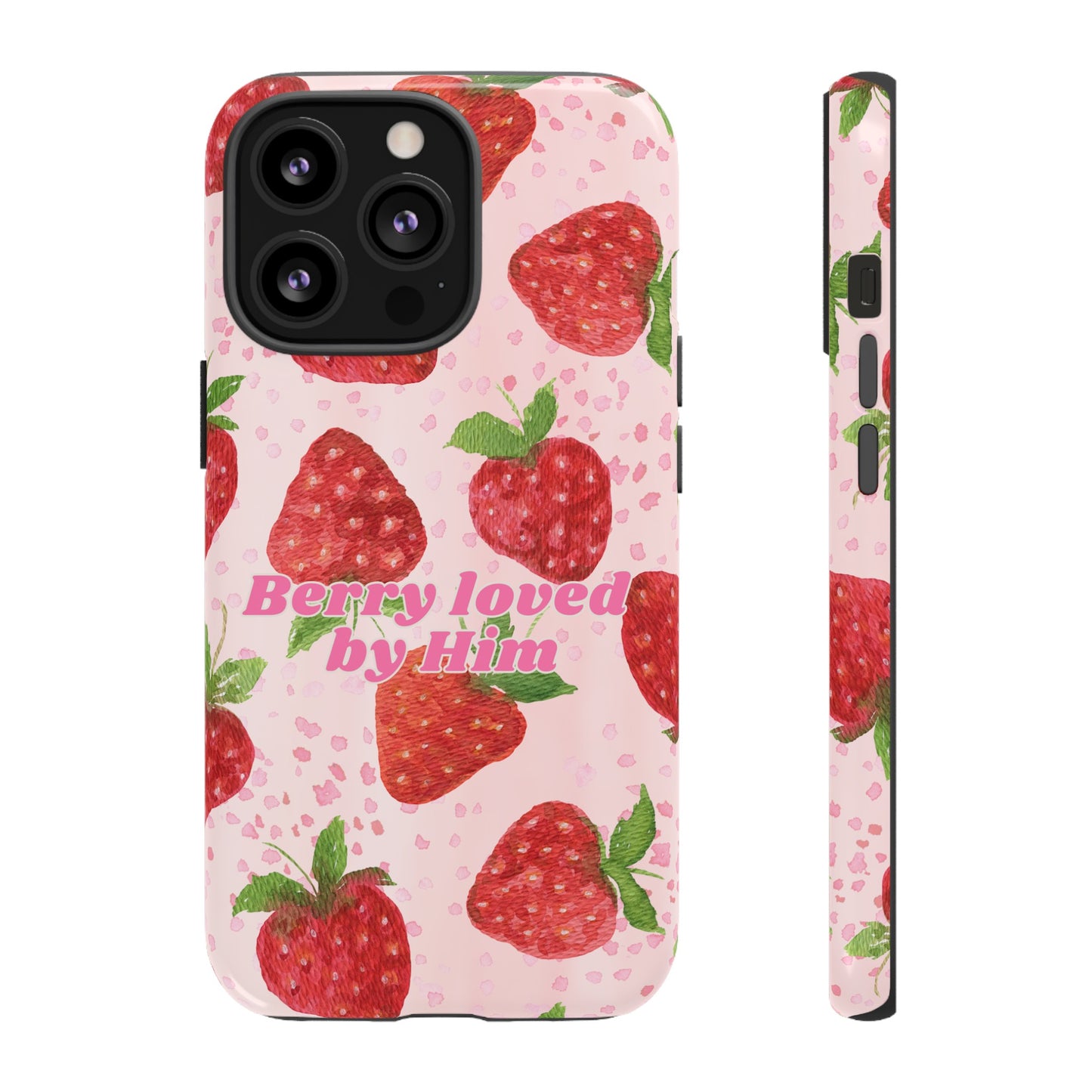 Berry Loved By Him Strawberry Phone Case