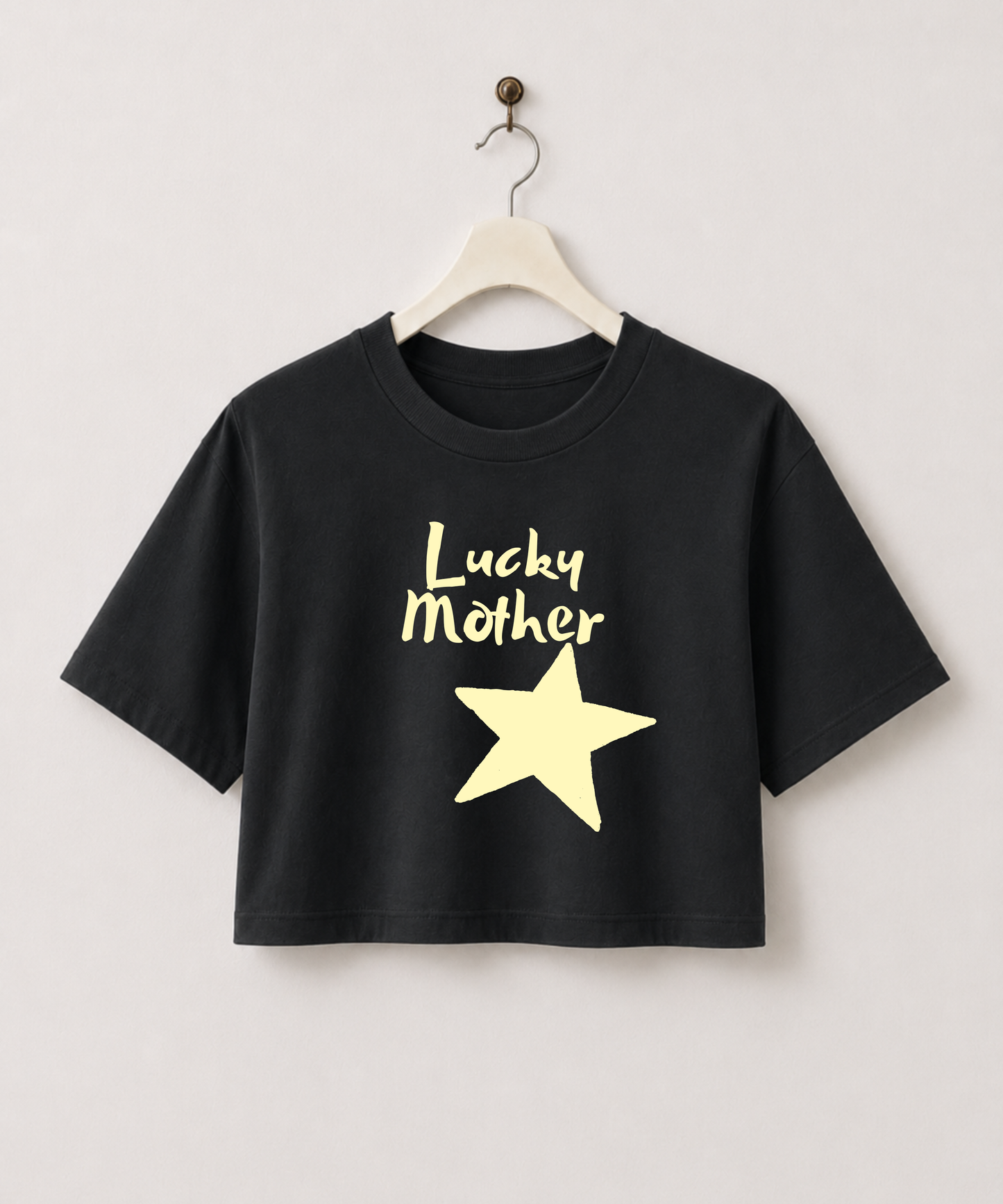 Lucky Mother Retro Star Cropped Tee