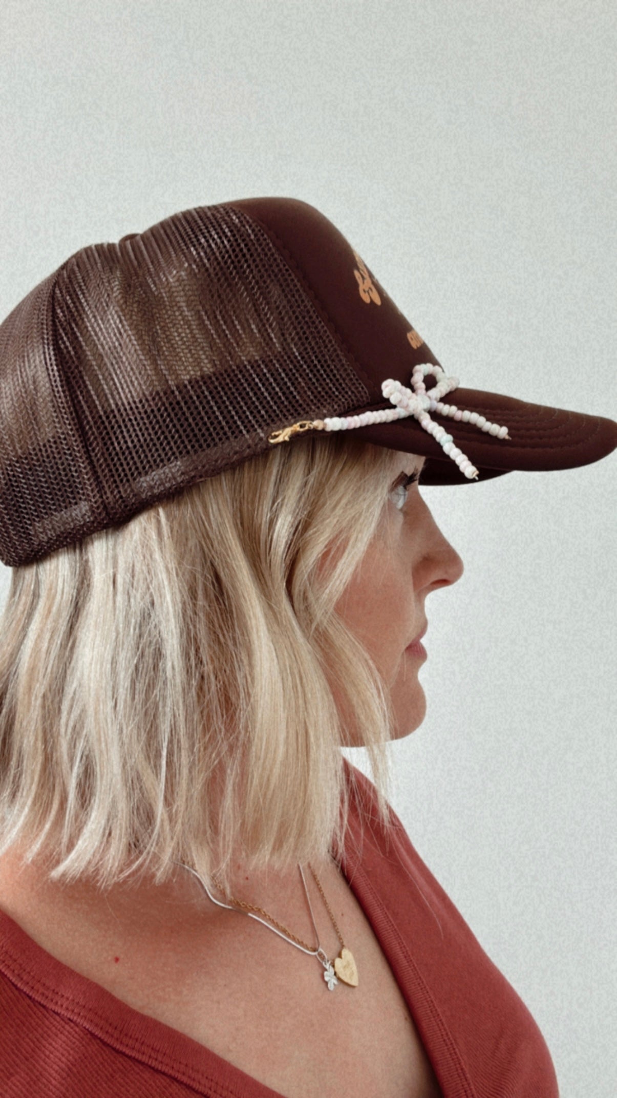 Beaded Bow Hat Chains