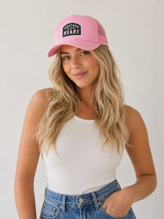 Western at Heart Embroidered Patch Hat
