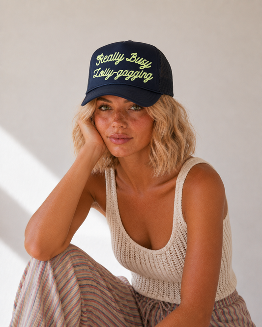 Really Busy Lolly-gagging Trucker Hat