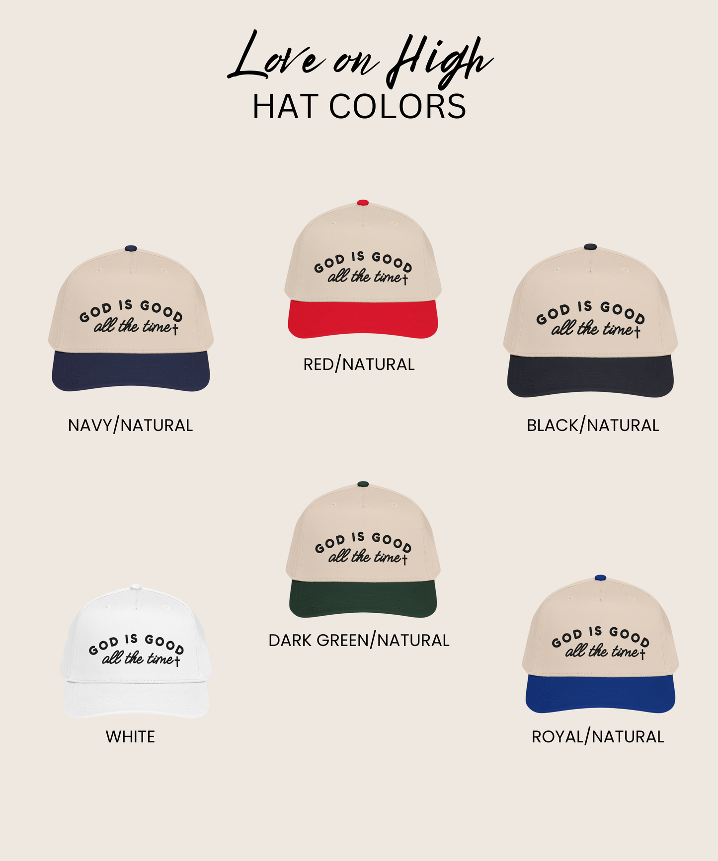 God Is Good All the Time Embroidered Hat
