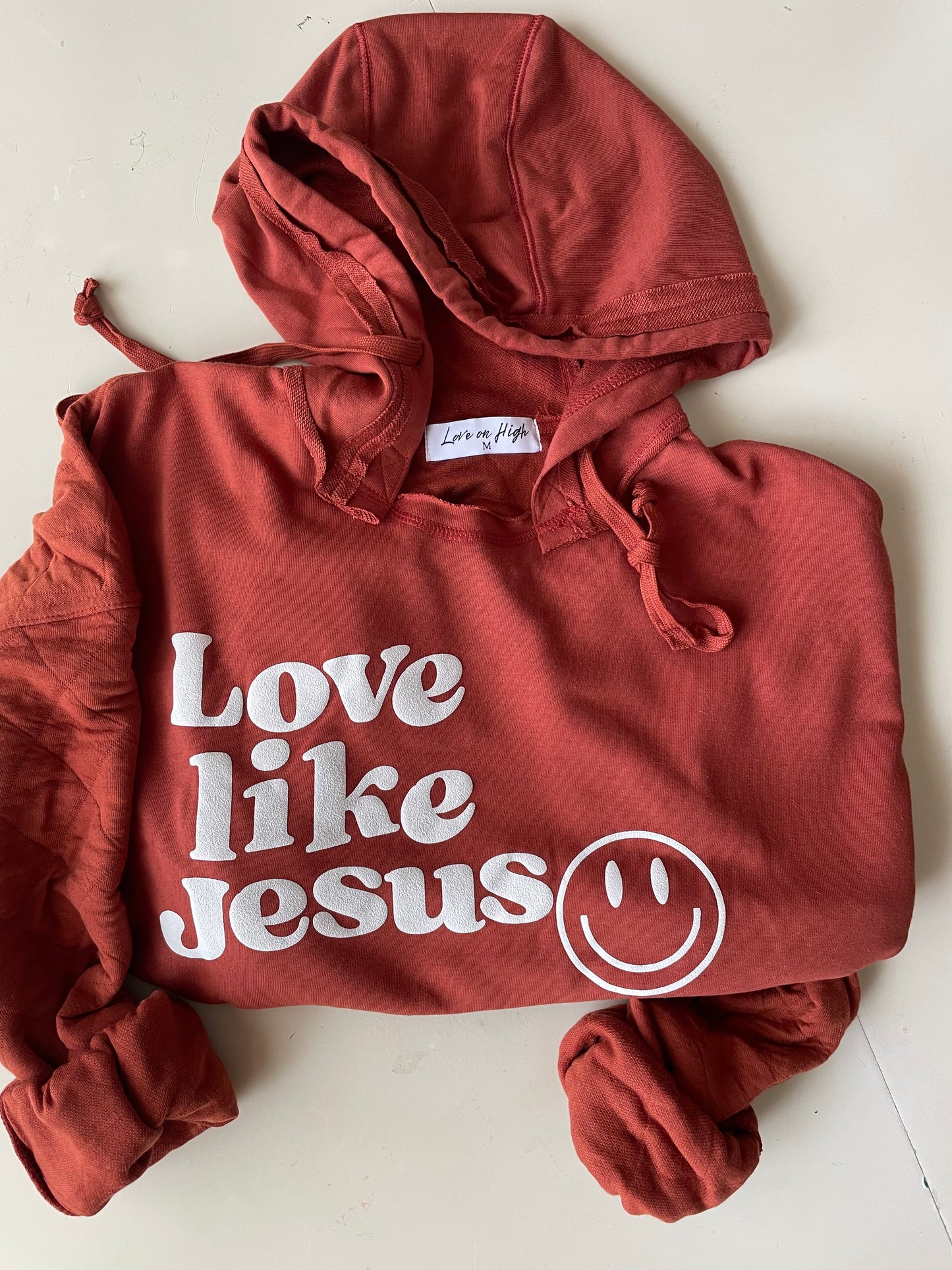 Love Like Jesus Puff Print Hoodie