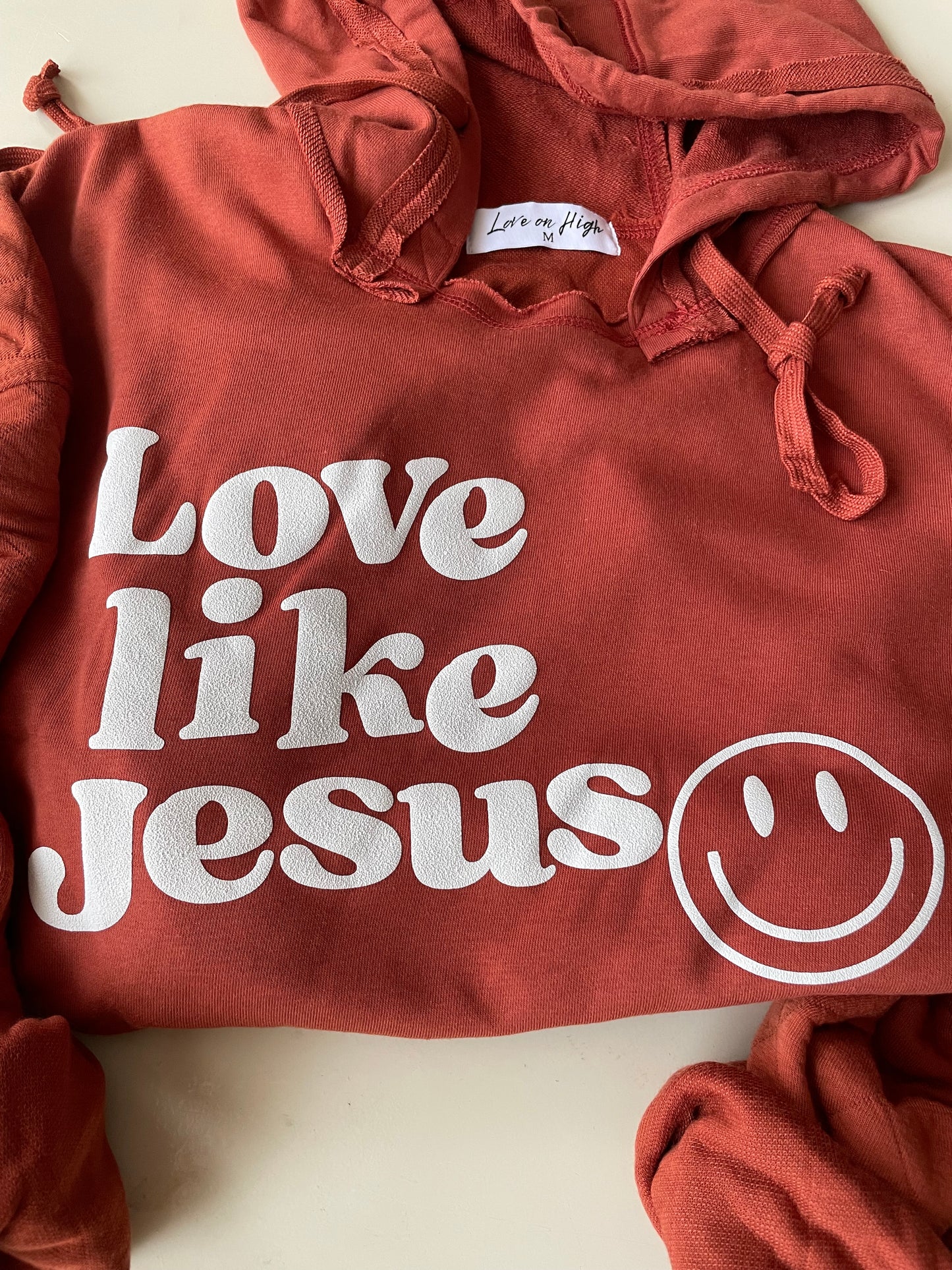 Love Like Jesus Puff Print Hoodie