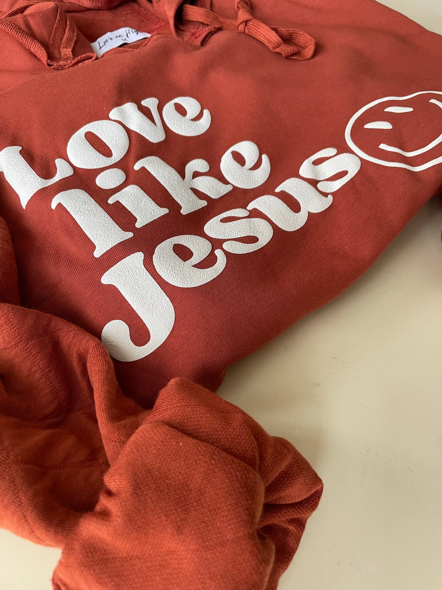 Love Like Jesus Puff Print Hoodie