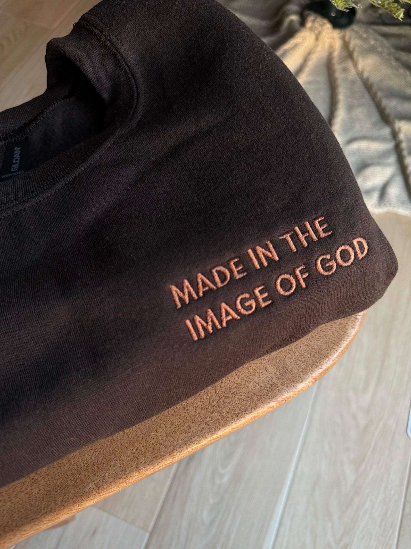 Embroidered Made In The Image Of God Sweatshirt