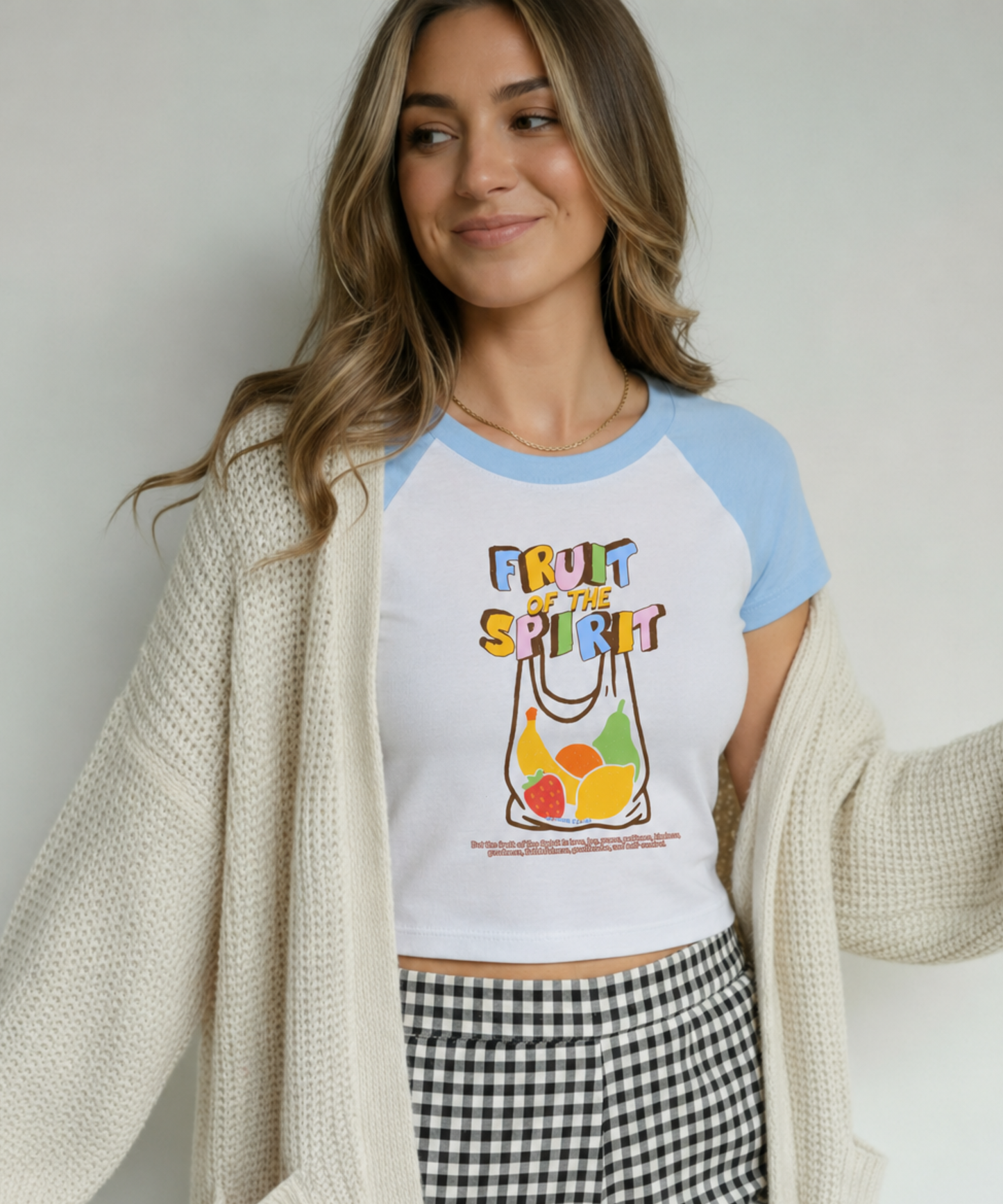 Fruit of the Spirit Retro Raglan Baby Tee