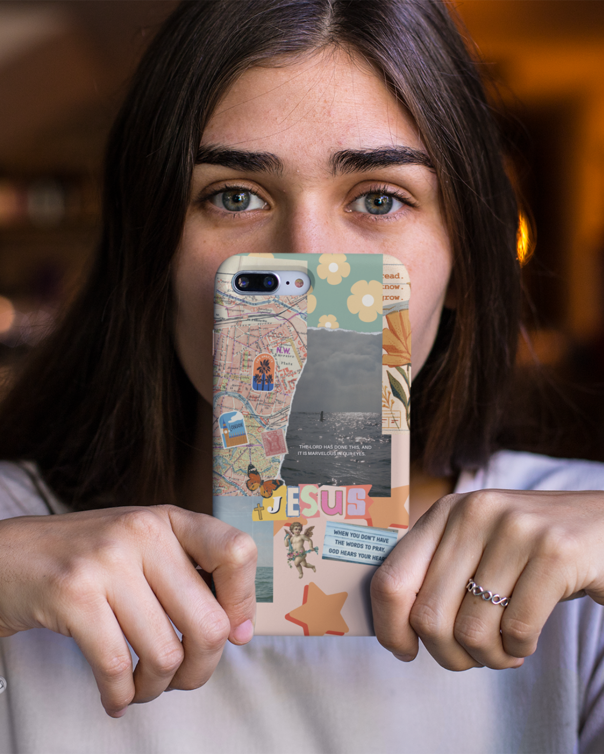 Jesus Collage Phone Case