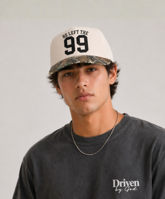 He Left The 99 Embroidered Camo Hat