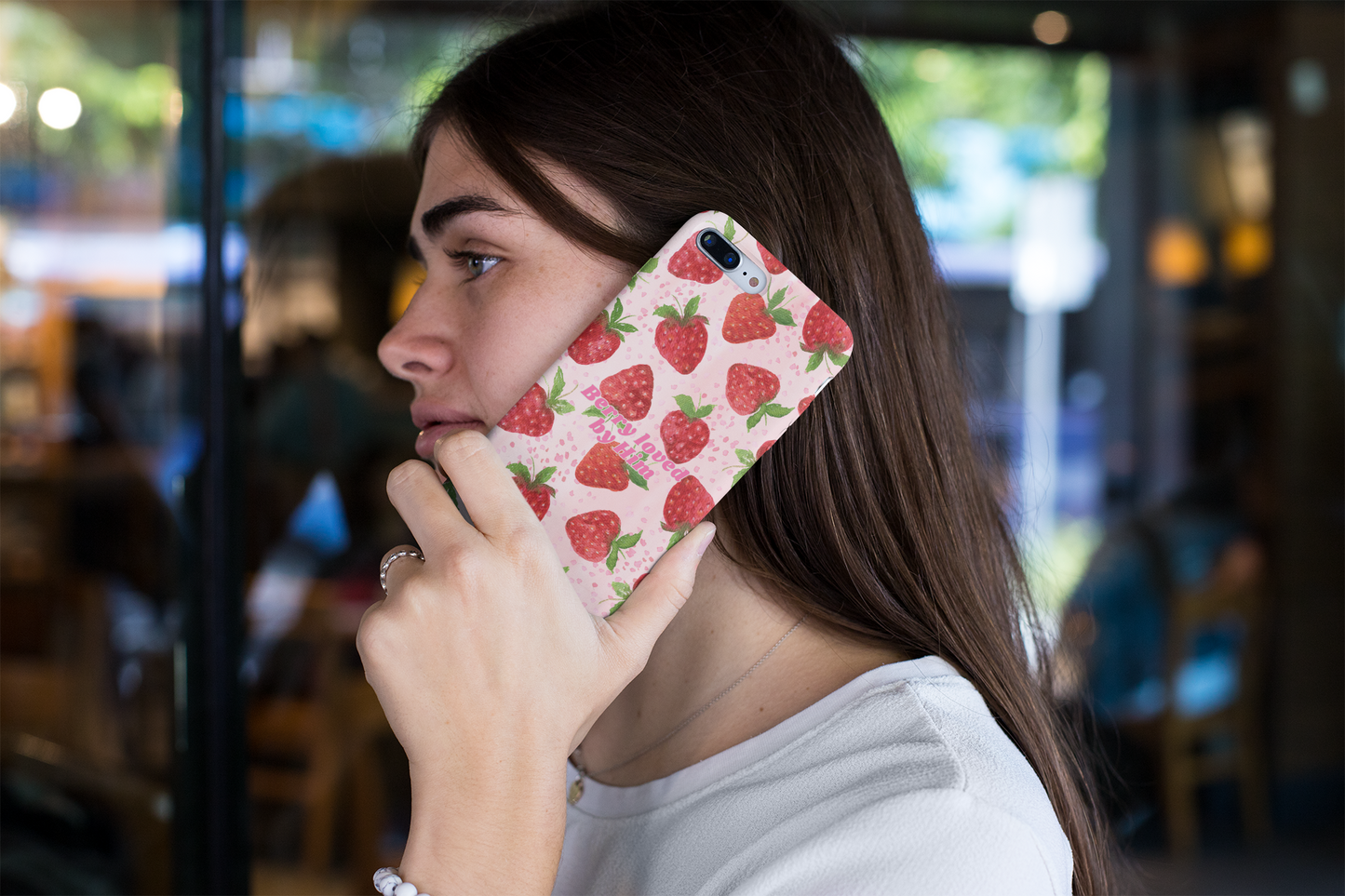 Berry Loved By Him Strawberry Phone Case