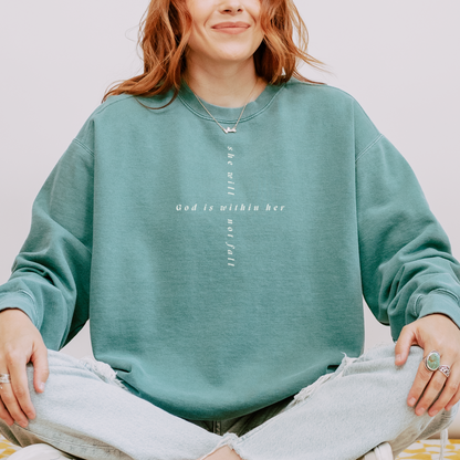 God Is Within Her Comfort Colors Crewneck