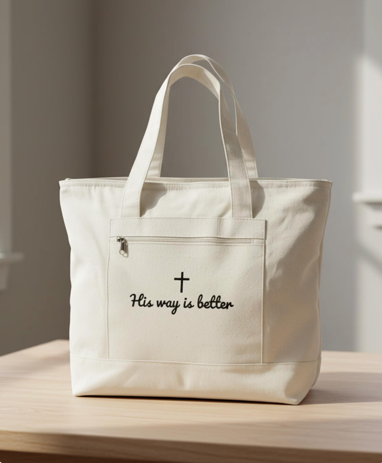 His Way Is Better Canvas Tote Bag
